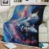 Persian cat in cosmic journeys blanket