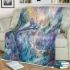 Persian cat in enchanted watercolor dreamscapes blanket