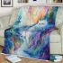 Persian cat in enchanted watercolor dreamscapes blanket