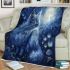 Persian cat in ethereal moonlit glades blanket