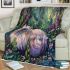 Persian cat in magical herbal gardens blanket