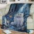 Persian cat in mystical crystal caverns blanket