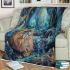 Persian cat in mystical crystal caverns blanket