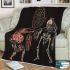 Pig and skeleton king dancing and dream catcher blanket