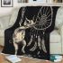 Pig and skeleton king dancing and dream catcher blanket