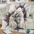 Polar bear with dream catcher area rug blanket