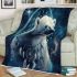 Polar bear with dream catcher area rug blanket