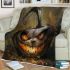 Pumkin gray grinchy smile show he big 3d blanket