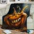 Pumpkin grinchy smile and birdsshow 3d blanket