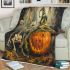 Pumpkin grinchy smile and skeleton king 3d blanket