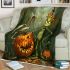 Pumpkin grinchy smile and skeleton king 3d blanket