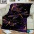 Purple and gold dragonflies blanket