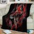 Red panther and dream catcher area rug blanket