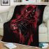 Red panther and dream catcher area rug blanket