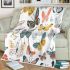 Seamless pattern of colorful butterflies blanket