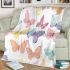 Seamless pattern of colorful butterflies blanket