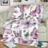 Seamless pattern with colorful pastel butterflies blanket