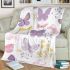 Seamless pattern with colorful pastel butterflies blanket