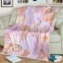 Seamless pattern with rose gold foil butterflies blanket