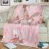 Seamless pattern with rose gold foil butterflies blanket