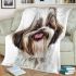 Shih tzu dog clipart illustration blanket