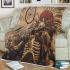 Skeleton king smile and drink coffee and dream catcher blanket