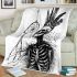 Skeleton king with dream catcher area rug blanket