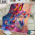 Vertical ai illustration of colorful butterflies blanket