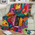 Vibrant and colorful painting of fish blanket