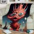 Vibrant dragon in night sky blanket