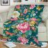 Vibrant pattern of pink and turquoise butterflies blanket