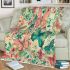 Vibrant pattern of pink and turquoise butterflies blanket