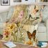 Vintage collage of vintage butterflies blanket