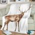 Watercolor deer with large antlers blanket