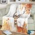 Watercolor deer with large antlers blanket