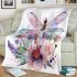 Watercolor dragonfly surrounded blanket
