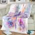 Watercolor dragonfly surrounded in the style of flowers blanket