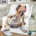 Watercolor english bulldog clipart blanket