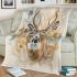 Whitetailed buck portrait blanket