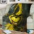 Yellow grinchy smile show he big only 3d blanket