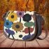 Mushroom in bold flat colors like blue Saddle Bag, Totes, Crossbody, Purse: Bag Gift Idea for Girlfriend, Sitter, Birthday, Women ,Daughter, Mama, Ladies