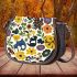 Pattern of flowers and mushroom dogs cats Saddle Bag, Totes, Crossbody, Purse: Bag Gift Idea for Girlfriend, Sitter, Birthday, Women ,Daughter, Mama, Ladies