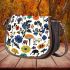 Pattern of flowers dogs cats mushrooms Saddle Bag, Totes, Crossbody, Purse: Bag Gift Idea for Girlfriend, Sitter, Birthday, Women ,Daughter, Mama, Ladies