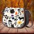 Pattern of flowers dogs cats mushrooms Saddle Bag, Totes, Crossbody, Purse: Bag Gift Idea for Girlfriend, Sitter, Birthday, Women ,Daughter, Mama, Ladies