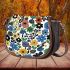 Pattern of flowers dogs cats mushrooms Saddle Bag, Totes, Crossbody, Purse: Bag Gift Idea for Girlfriend, Sitter, Birthday, Women ,Daughter, Mama, Ladies