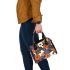 Pattern of flowers in the style maru aronson Shoulder Handbag, Totes, Crossbody, Purse: Gift Idea for Girlfriend, Women ,Daughter, Mama, Ladies