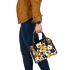 Pattern of flowers in the style maru aronson Shoulder Handbag, Totes, Crossbody, Purse: Gift Idea for Girlfriend, Women ,Daughter, Mama, Ladies