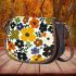 Pattern of flowers of maru aronson Saddle Bag, Totes, Crossbody, Purse: Bag Gift Idea for Girlfriend, Sitter, Birthday, Women ,Daughter, Mama, Ladies