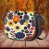 Pattern of flowers of maru aronson Saddle Bag, Totes, Crossbody, Purse: Bag Gift Idea for Girlfriend, Sitter, Birthday, Women ,Daughter, Mama, Ladies