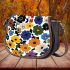 Pattern of flowers maru aronson different colors Saddle Bag, Totes, Crossbody, Purse: Bag Gift Idea for Girlfriend, Sitter, Birthday, Women ,Daughter, Mama, Ladies